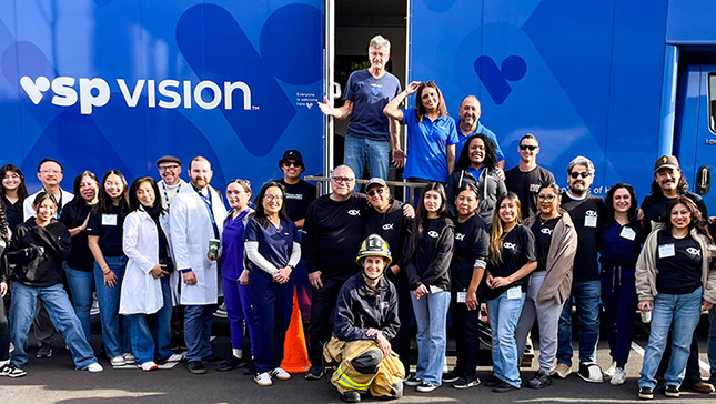 VSP Vision employee volunteering with Disaster Relief Image