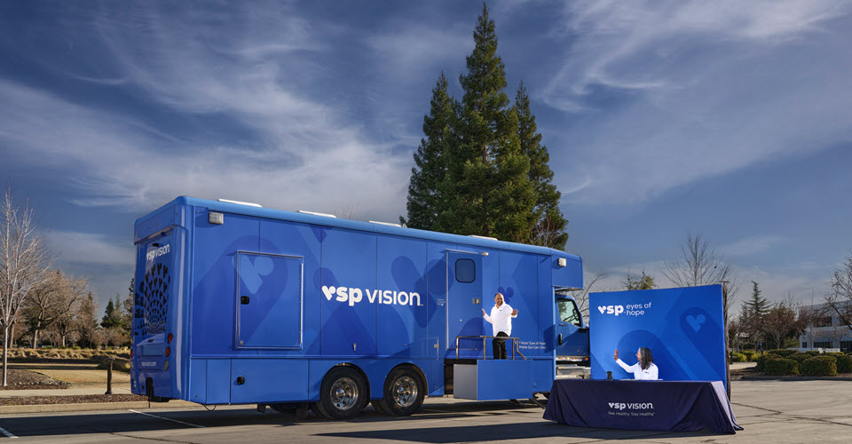 VSP Vision Eye of Hope Mobile Clinic set up for patient exams