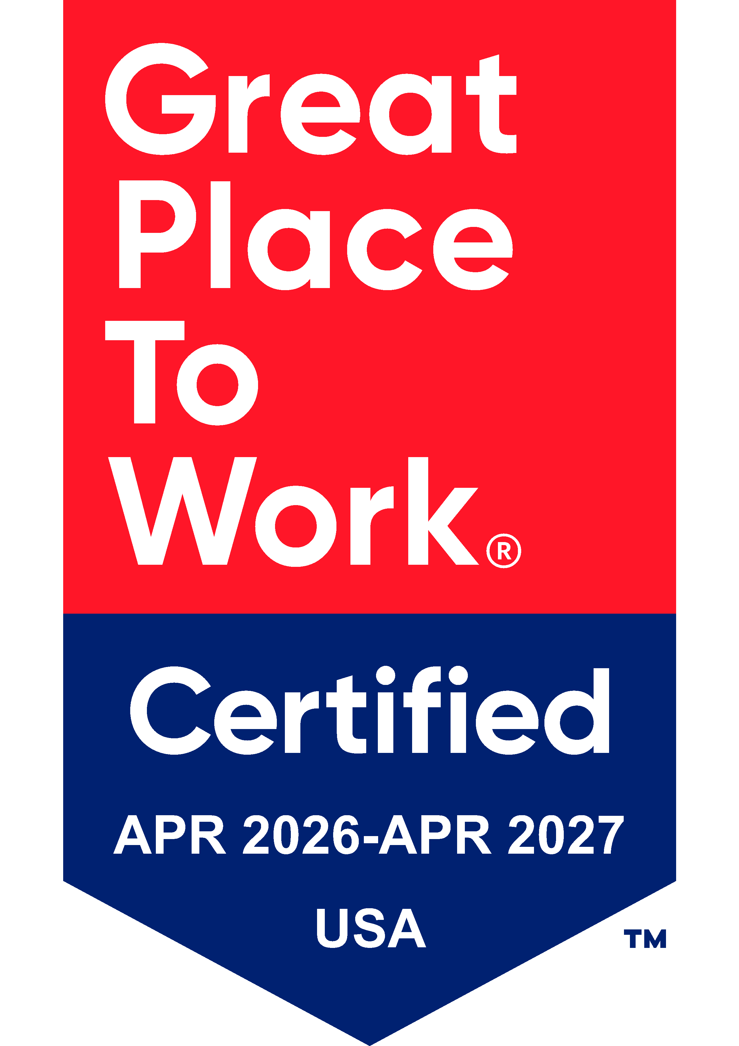 Great Place to Work Certified 2025-2026 Logo